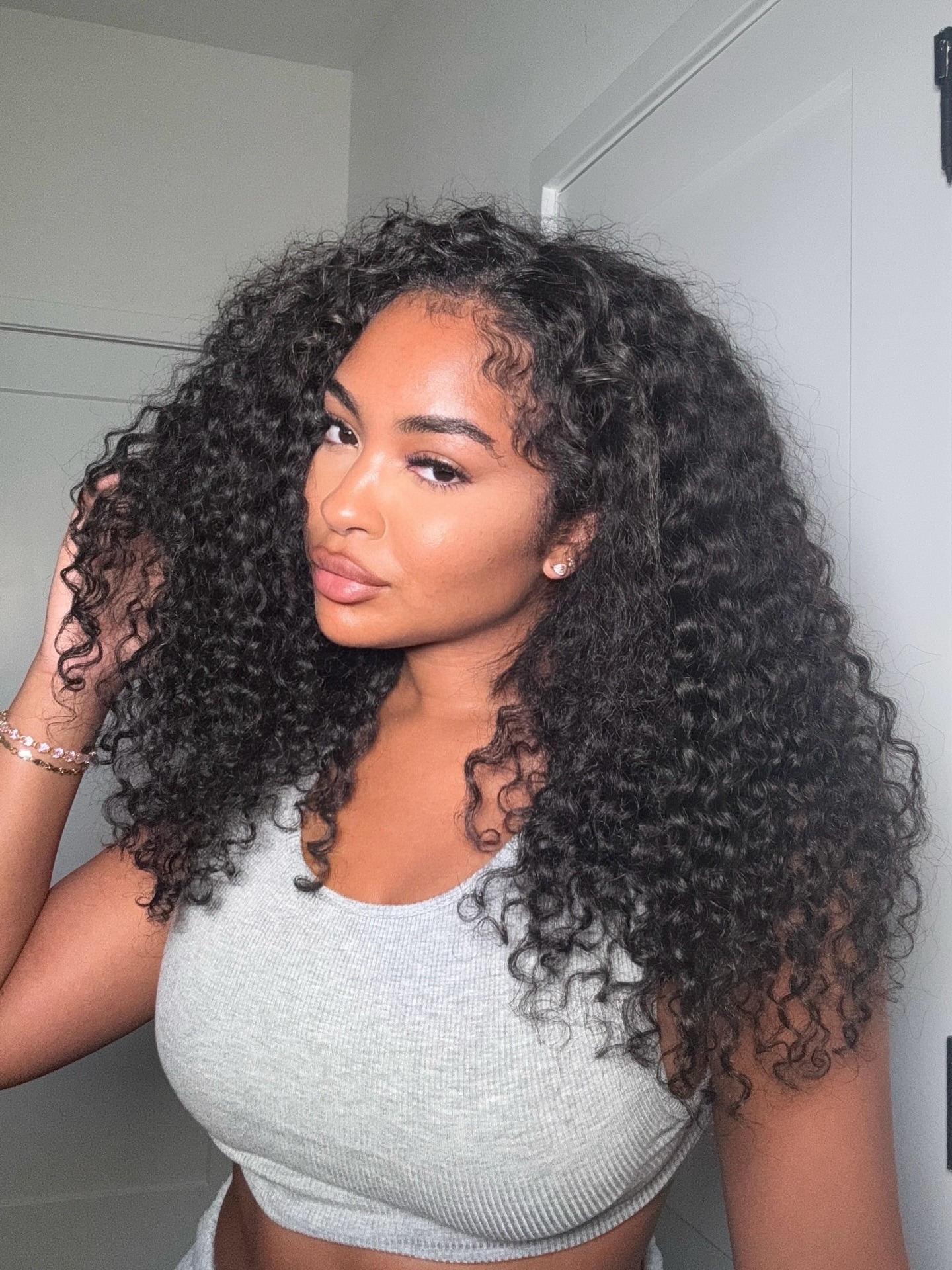 Burmese Curly Human Crochet Hair 120g Knotless Pre-Separated Feather Crochet Real Human Hair 3C4A Lightweight Reusable Remy Hair Extensions for Women Natural Black Color - Image 2